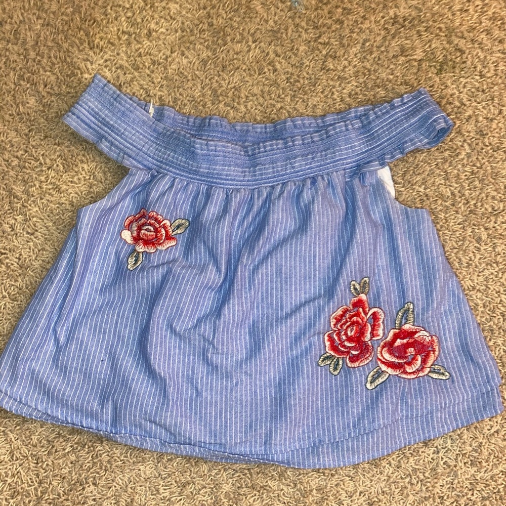 Retro Jean Floral Top